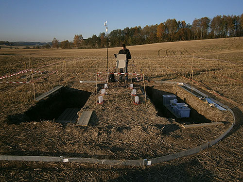 Instrumenting a field site in Norway.